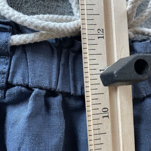 C&C Pants Womens Medium Blue Linen Drawstring Beach Coastal Lagenlook Pull On - Picture 8 of 10